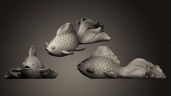 Animal figurines (Fish 4, STKJ_0542) 3D models for cnc